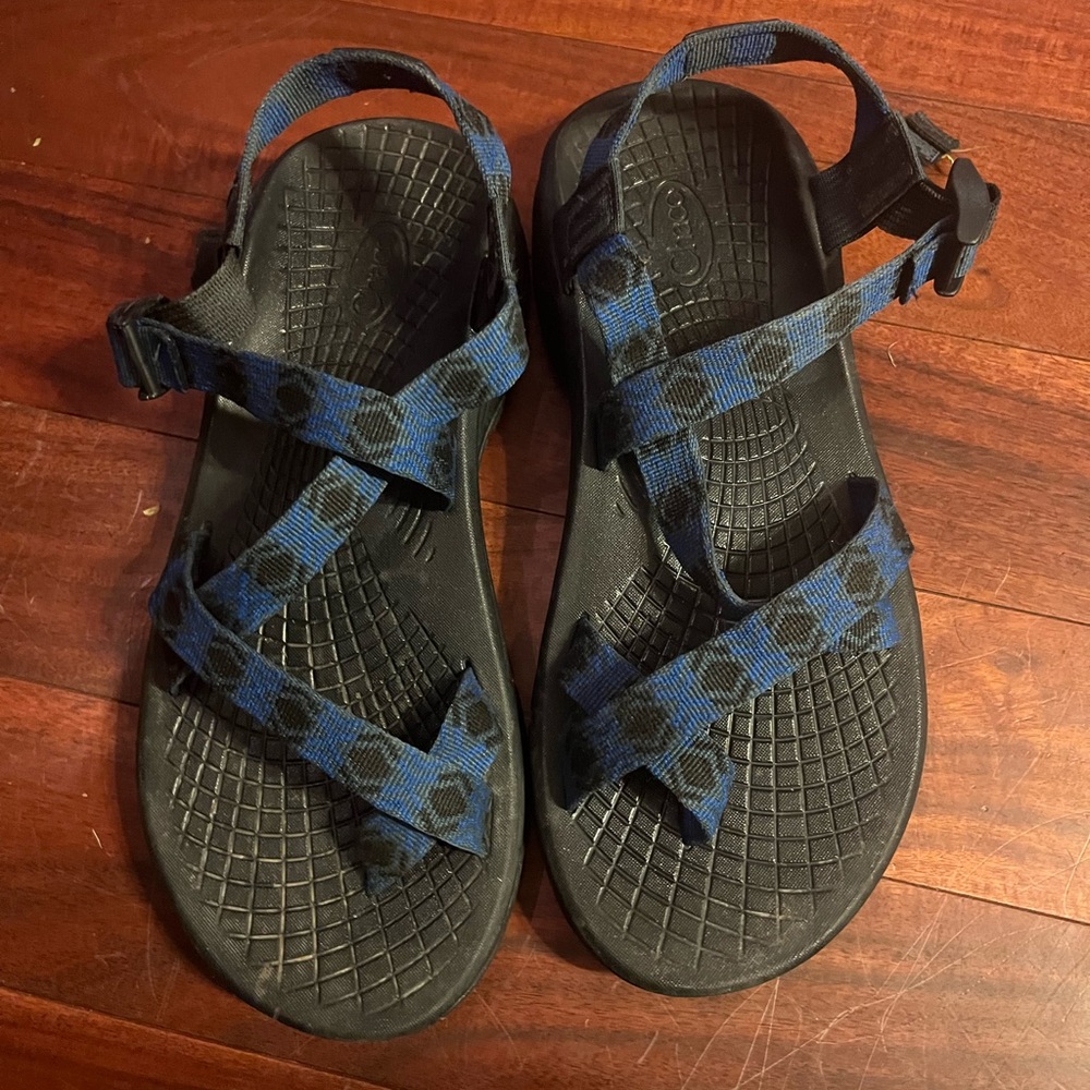 Men’s Black and Blue Chaco Size 11